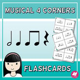 Flashcards with 4 Corners/Section - Standard Notation Reproducible PDF